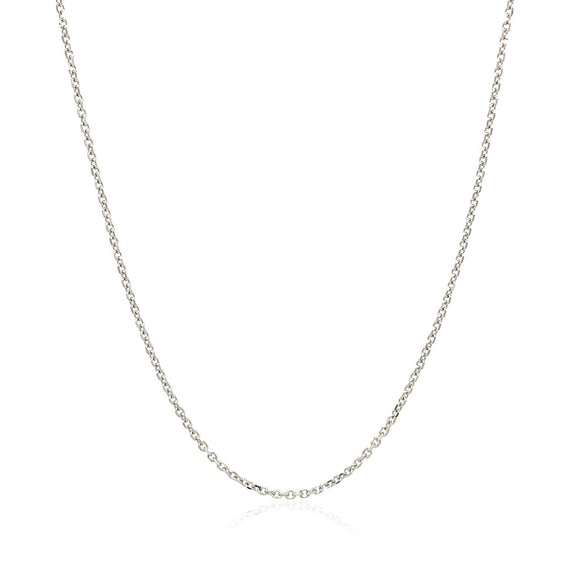 10k White Gold Cable Chain 1.1mm