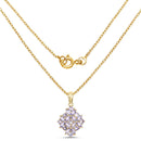 14K Yellow Gold Plated 2.58 Carat Genuine Tanzanite .925 Sterling Silver Pendant-2