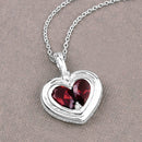 2.66 Carat Genuine Garnet and White Topaz .925 Sterling Silver Pendant-4