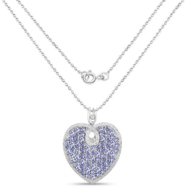 6.17 Carat Genuine Tanzanite .925 Sterling Silver Pendant - 0