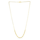 14k Yellow Gold Bead Paperclip Necklace-1