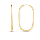 14k Yellow Gold Endless Large Paperclip Hoop Earrings-1
