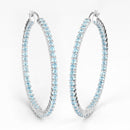 3.60 Carat Genuine Swiss Blue Topaz .925 Sterling Silver Earrings-4