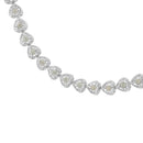 .925 Sterling Silver 1.0 Cttw Miracle Set Diamond Heart-Link 7" Tennis Bracelet (I-J Color, I2-I3 Clarity)-4
