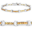 6.48 Carat Genuine Multi Sapphire .925 Sterling Silver Bracelet-2