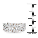 0.32 Carat Genuine Champagne Diamond .925 Sterling Silver Ring-3