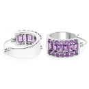 5.56 Carat Genuine Amethyst .925 Sterling Silver Earrings-2