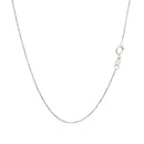 10k White Gold Classic Box Chain 0.45mm-3