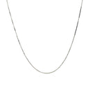 14k White Gold Adjustable Box Chain 0.6mm-2