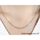 14k Yellow Gold Wire Paperclip Chain (2.7mm)-5