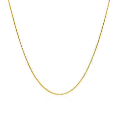 14k Yellow Gold Round Snake Chain 0.9mm - 0