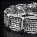 14K Yellow Gold Plated 0.67 Carat Genuine White Diamond .925 Sterling Silver Bracelet-2