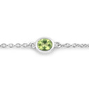 1.75 Carat Genuine Peridot .925 Sterling Silver Bracelet-2
