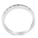 IGI Certified 1/2 Cttw Round Brilliant Cut Diamond 18K White Gold Channel Set Eternity Style Wedding Band Ring (H-I Color, I1-I2 Clarity) - Size 7-3