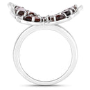 5.19 Carat Genuine Garnet .925 Sterling Silver Ring-2