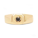 14K Yellow Gold Plated 0.20 Carat Genuine Black Diamond .925 Sterling Silver Ring-4