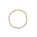 10k Yellow Gold 5.00 Cttw Round-Cut and Baguette-Cut Diamond Floral Link 7.25" Bracelet (I-J Color, I2-I3 Clarity)-3