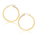 10k Yellow Gold Polished Hoop Earrings (25 mm)-1