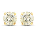 1.24 Carat Genuine LB Diamond 14K Yellow Gold Earrings-1