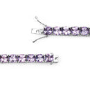 27.60 Carat Genuine Amethyst .925 Sterling Silver Bracelet-3