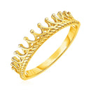 14k Yellow Gold Crown Motif Ring-1