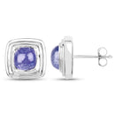 4.74 Carat Genuine Tanzanite .925 Sterling Silver Earrings-2