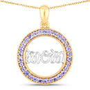 0.64 Carat Genuine Tanzanite .925 Sterling Silver Pendant-1
