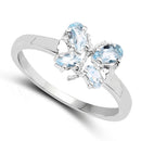 0.68 Carat Genuine Blue Topaz .925 Sterling Silver Ring-2