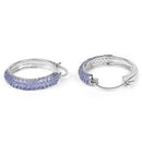 3.06 Carat Genuine Tanzanite .925 Sterling Silver Earrings-4