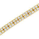 14K Yellow Gold Plated .925 Sterling Silver 3.0 Cttw Diamond Link Bracelet (K-L Color, I2-I3 Clarity) - 7.25"-4