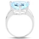 9.00 Carat Genuine Blue Topaz .925 Sterling Silver Ring-2