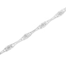 .925 Sterling Silver 1/4 Cttw Diamond Miracle-Set Flared-Bar 7" Link-Style Tennis Bracelet (I-J Color, I3 Clarity)-4