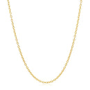 18k Yellow Gold Round Cable Link Chain 1.5mm-2