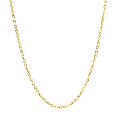18k Yellow Gold Round Cable Link Chain 1.5mm - 0