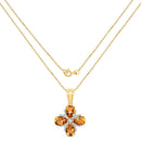 2.46 Carat Genuine Madeira Citrine and White Topaz .925 Sterling Silver Pendant-2