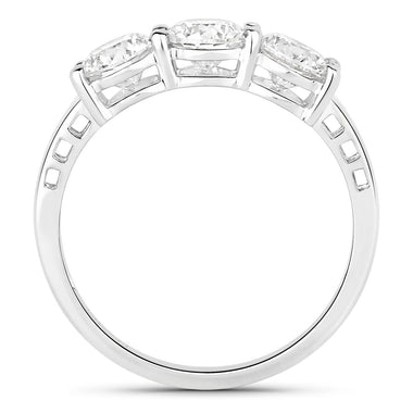 1.50 Carat Genuine Lab Grown Diamond 14K White Gold Ring - 0