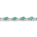 3.08 Carat Genuine Emerald .925 Sterling Silver Bracelet-2