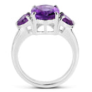 4.06 Carat Genuine Amethyst .925 Sterling Silver Ring-2