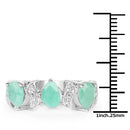 1.87 Carat Genuine Emerald and White Topaz .925 Sterling Silver Ring-4