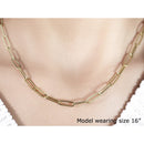14K Yellow Gold Bold Paperclip Chain (4.2 mm)-4
