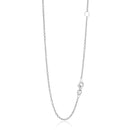 14k White Gold Adjustable Cable Chain 1.5mm-1