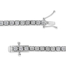 14K White Gold 2.0 Cttw Miracle Set Round-Cut Lab Grown Diamond Illusion 7" Tennis Bracelet (F-G Color, VS2-SI1 Clarity)-3