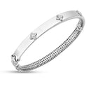 14k White Gold Trilogy Diamond Bangle (5.40 mm)-2