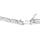 14K White Gold 2.0 Cttw Baguette and Princess-Cut Diamond Tennis Bracelet (H-I Color, SI1-SI2 Clarity) - 7"-2