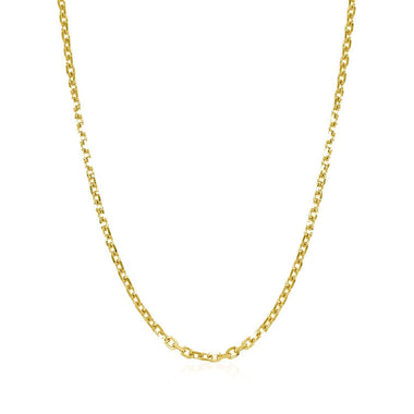 14k Yellow Gold Diamond Cut Cable Link Chain 1.8mm - 0