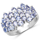 2.80 Carat Genuine Tanzanite .925 Sterling Silver Ring-1