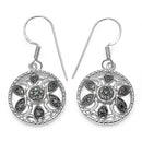 0.18 Carat Genuine Blue Diamond .925 Sterling Silver Earrings-1