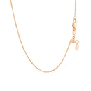 14k Rose Gold Adjustable Cable Chain 0.9mm-3