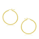 10k Yellow Gold Polished Hoop Earrings (30 mm)-1