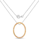 2.88 Carat Genuine Orange Sapphire .925 Sterling Silver Pendant-2